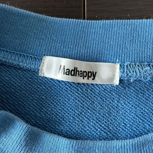 Madhappy Small Blue Cropped Sweatshirt,Small - Picture 8 of 9